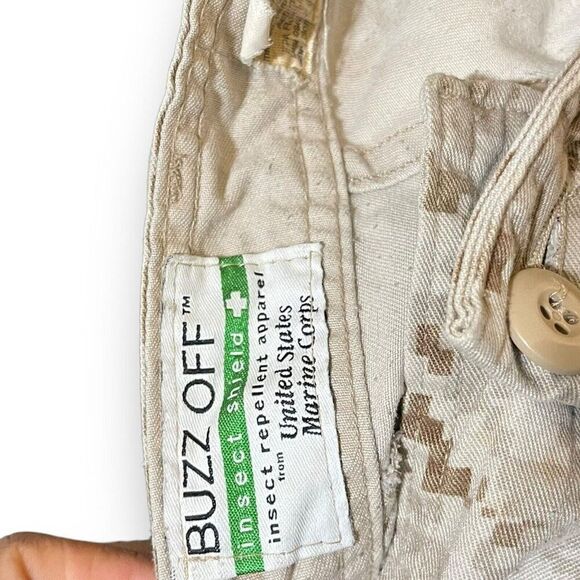 Buzz Off USMC Slacks Pants Men's Small Camo Pockets Button Fly Military Utility - Picture 5 of 9